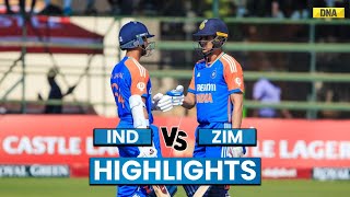 India Vs Zimbabwe Highlights 4th T20  Shubman Yashasvi Shine Team IND Beat ZIM By 10 Wickets [upl. by Airotcivairam]