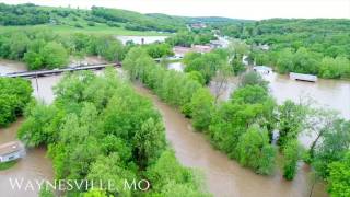 Flooding in Waynesville Mo  Pulaski County Area 4302017 [upl. by Nymassej831]