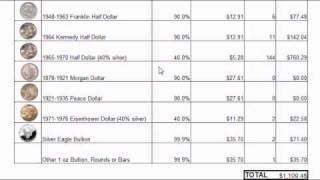 Silver Coin Inventory Calculator  Silver Dollar Calculator [upl. by Madancy]