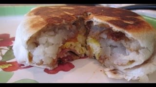 DIY Taco Bell Breakfast Review AM Crunchwrap Tutorial [upl. by Duffie]