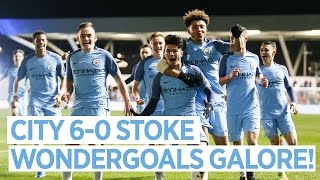 2 WONDERGOALS amp A HATTRICK  City 60 Stoke  FA Youth Cup Semi Final [upl. by Ellehsor]