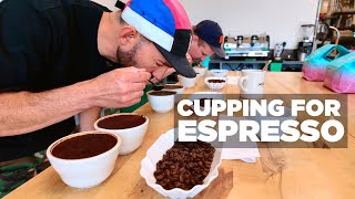 Coffee Cupping For Espresso Making an Old School Espresso Blend Lots of Nerdy Coffee Talk [upl. by Annahsit259]