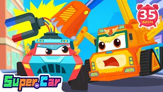 Rescue Cars Cartoons  The Super Magnet Car  Digger Cartoons  Car Songs  Kids Cartoons [upl. by Ycnuahc]