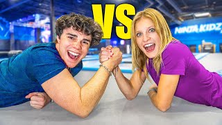 Girls vs Boys Strength amp Gymnastics Challenge ft The Ninja Fam [upl. by Eanyl]