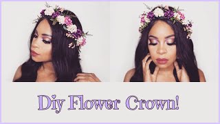 DIY FLOWER CROWN  BACK WITH ANOTHER DIY [upl. by Nguyen862]