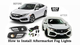 How to Install and Wire Fog Lights on a Honda Civic 20162021 [upl. by Nnainot231]