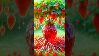 Quick and easy method for growing and planting strawberry fruit trees from fruit seeds gardening [upl. by Scuram]