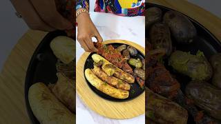 AFRICAN FOOD ROASTED PLANTAIN AND PLUM UBE shortsafrica shorts [upl. by Esital]