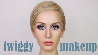 TWIGGY  60s MAKEUP TUTORIAL [upl. by Lehcyar]