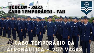 CABO Temporário da Aeronáutica  Salário R 370000  QCBCon 2023  DICAS ATUALIZADAS [upl. by Adnical858]