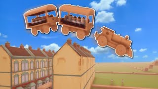 SUPER FAST TRAIN JUMPS HOUSES  Tracks The Train Set Game [upl. by Daughtry]