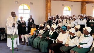 Bishop LL Makasi welcoming our new church members from Molteno [upl. by Auehsoj607]