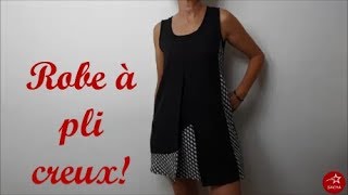 Tuto couture Coudre une robe à pli creux et son patron gratuit [upl. by Aztin]