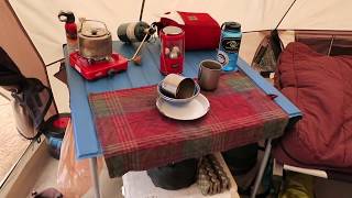 Winter Camping Cabelas Big Horn III 4 Season Tent Set Up and Interior Tour [upl. by Eirelam290]