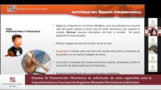 Primera Fecha de la Jornada de Capacitación sobre Remates Judiciales REMAJU [upl. by Ahrendt]