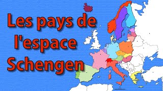 Les 26 pays membres de lespace Schengen géographie [upl. by Doownyl]