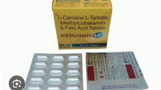 NERVAMIN LC TABLETS LCarnitine LTartrate Methylcobalamin amp Folic Acid Tablets [upl. by Brom]