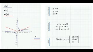 Plots Operations and Solving Systems of Equations in Mathcad [upl. by Anav]