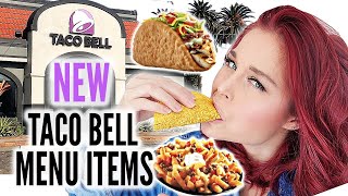 I Tried NEW Taco Bell Foods  Bacon Club Chalupa amp Nacho Fries [upl. by Nariko]