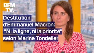 Lucie Castets à Matignon destitution dEmmanuel Macron linterview intégrale de Marine Tondelier [upl. by Gerik]