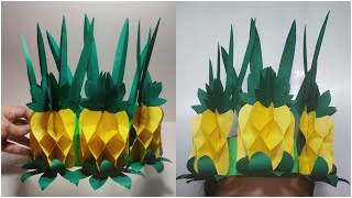 DIY PINEAPPLE CROWN FOR NUTRITION MONTH [upl. by Ennayar]