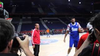 Bourousis congratulates Angelopoulous  Euroleague F4 in Madrid Εurohoops [upl. by Alicirp429]