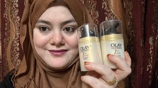 Olay 7 effects day and night cream review [upl. by Anaibaf264]