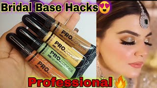 How to Parlor Secret Bridal Base Hacks 😍  LA girl Pro Concealer Makeup Tips and Tricks [upl. by Doehne4]