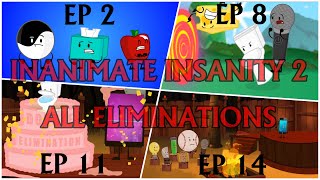 Inanimate Insanity 2 All Eliminations as of EP14 [upl. by Enyawud]