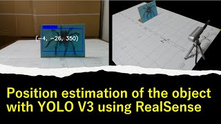 Position estimation of an object with YOLO using RealSense [upl. by Andrej]