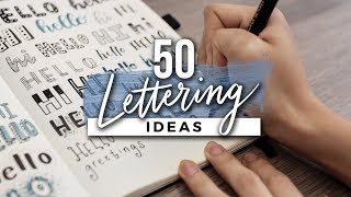 50 Hand Lettering Ideas Easy Ways to Change Up Your Writing Style [upl. by Neirrad]