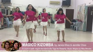 Line Dance Magico Kizomba [upl. by Nywra]