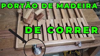 Portão de madeira de correr para criança ou pet portãozinho de guaruba sobras de madeira simples diy [upl. by Alded]