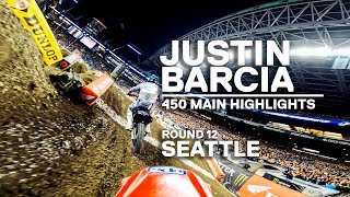 GoPro Justin Barcia  2022 Monster Energy Supercross  Seattle  450 Main Event Highlights [upl. by Ttcos]