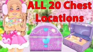 ♡ All chests locations in Diamond Beach  Royale High ♡ [upl. by Ayela]