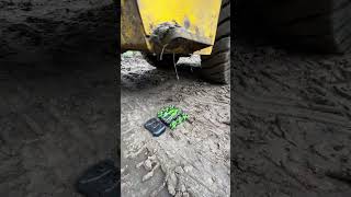 6 wheels rc car damaged by real jcb shrots [upl. by Leima]