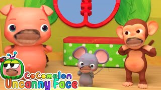 Kids Song Cocomelon Head Shoulder Knees and Toes Nursery Rhymes Uncanny Face Effects [upl. by Tuckie604]