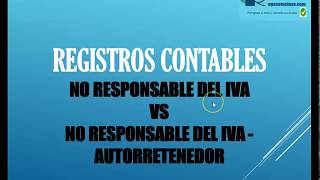 Registro Contable CASO 6  Compra No responsable de IVA a un No responsable de IVA autorretenedor [upl. by Eelek612]