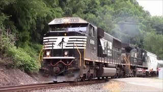 NS Conemaugh LineSheridan Rd Crossing 7252014 [upl. by Toile]