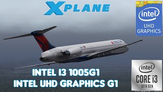 XPlane 11 on low end pc intel i3 1005G1  intel UHD Graphics G1 16GB RAM [upl. by Ecnerewal652]