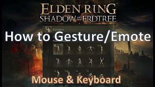 How to Emote or Gesture in Elden Ring Mouse amp Keyboard [upl. by Ayn]