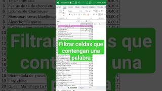 FILTRAR CELDAS que CONTENGAN una PALABRA en su contenido excel microsoftexcel excelavanzado [upl. by Anig6]