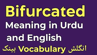 Bifurcated meaning in UrduHindi and English [upl. by Odlavso989]