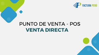 Punto de Venta POS  venta directa [upl. by Sorce]