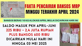 SALDO MASUK HARI INI PKH APRIL JUNI PLUS 600 RIBU RUPIAH SUDAH DAN FAKTA PENCAIAN BANSOS MRP [upl. by Richter623]