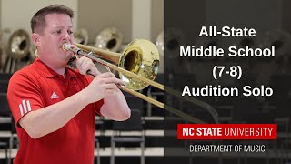 202223 NCBA AllState Honor Band Middle School 78 Solo Trombone [upl. by Abehsile335]