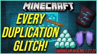 MINECRAFT EVERY OP GLITCH IN 1212 BEDROCK DUPLICATION AND XRAY GLITCHES WORKING [upl. by Nerra]