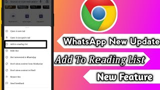 Google Chrome New Feature Add to Reading List [upl. by Idissac899]