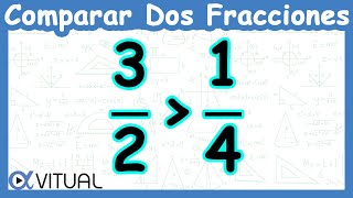 🌠 COMPARAR dos FRACCIONES con Distinto Denominador 👉 ¿Cuál Fracción es Mayor [upl. by Ayatnwahs]