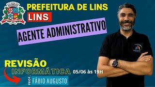 Concurso Prefeitura de Lins  Agente Administrativo  Revisão de Informática [upl. by Cullen410]